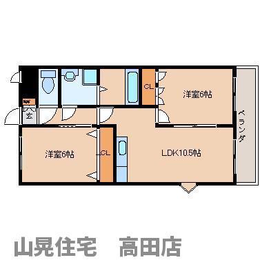 T・Mコート(2LDK/2階)の間取り写真