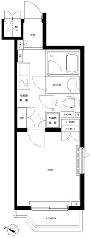 ルーブル祐天寺(1K/4階)の間取り写真