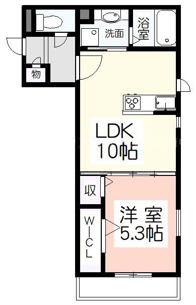 プロシード和泉(1LDK/1階)の間取り写真