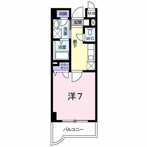 ANNEX31-V(1K/2階)の間取り写真