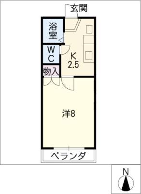 ルミエールA(1K/3階)の間取り写真