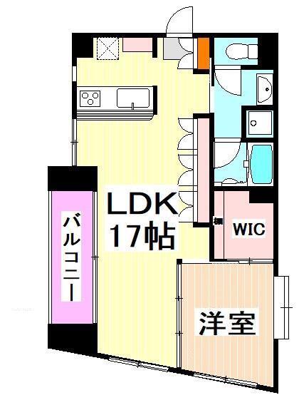 メゾン・プロムナード(1LDK/2階)の間取り写真