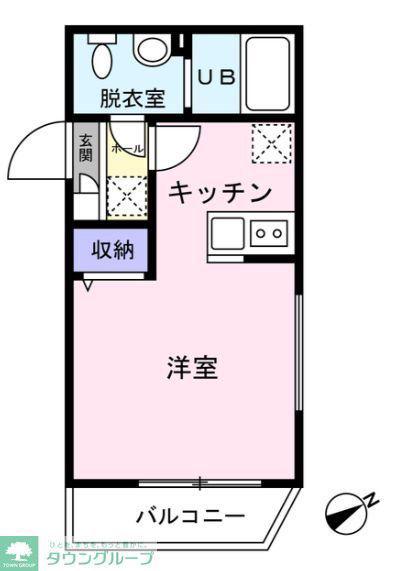 REMOTA本厚木(ワンルーム/1階)の間取り写真