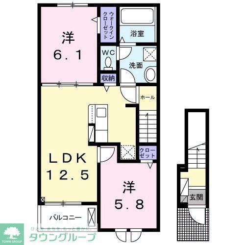 マカロン.M(2LDK/2階)の間取り写真