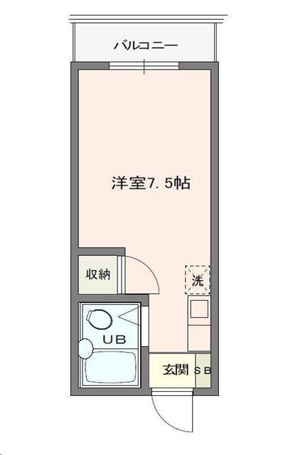 サンヒルズ新座(ワンルーム/2階)の間取り写真