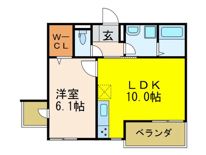 セントグリーンガーデンII(1LDK/3階)の間取り写真