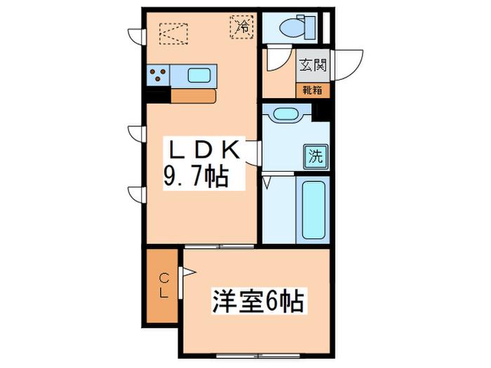 グリーンフォレスト府中(1LDK/2階)の間取り写真