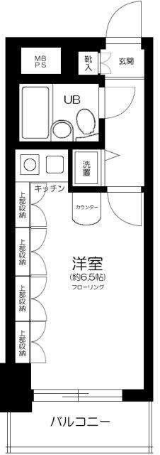 ワコーレ川崎II(ワンルーム/6階)の間取り写真