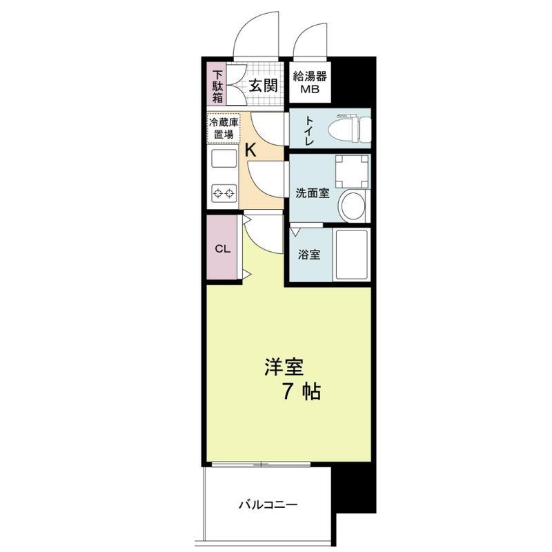 LIVE CASA城東中央(1K/5階)の間取り写真