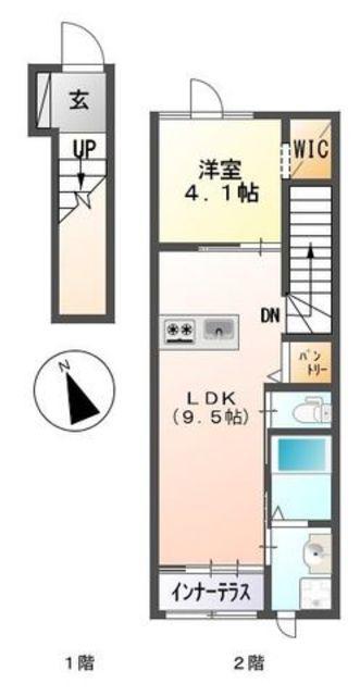 スフィーダ(1LDK/2階)の間取り写真