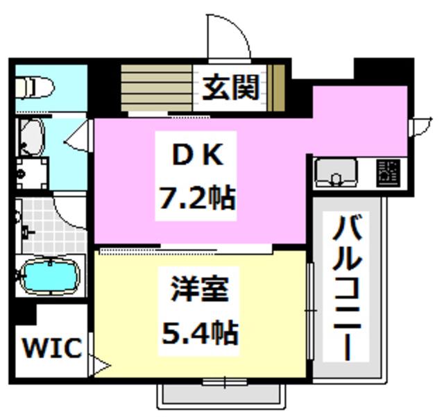 シャーメゾン広陽(1DK/2階)の間取り写真