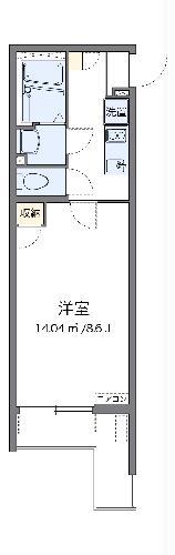 クレイノエスペランサ中原(1K/2階)の間取り写真