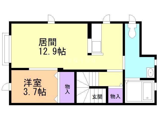 シャーメゾンヴィラ(1LDK/2階)の間取り写真