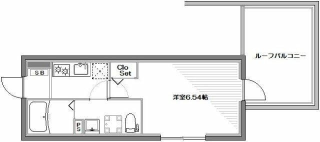 アーバンステージ門前仲町III(1K/5階)の間取り写真