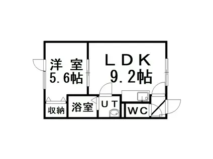 ロイヤルクレイン(1LDK/1階)の間取り写真