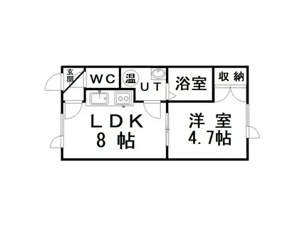 フェリス(1LDK/2階)の間取り写真