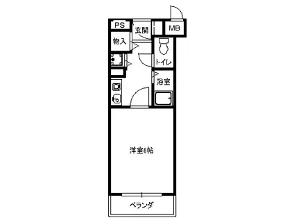 マグノリア箕面(1K/4階)の間取り写真