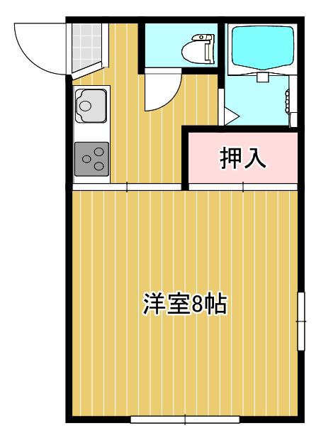 アクティII(1K/1階)の間取り写真