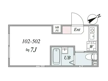 クレスト水天宮前(ワンルーム/5階)の間取り写真
