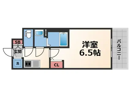 S-RESIDENCE高井田BELETA(1K/7階)の間取り写真
