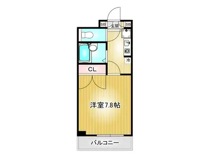 シャンポール大須(1K/7階)の間取り写真