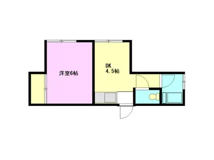 笠間ハイツ(1DK/1階)の間取り写真