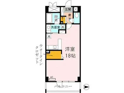 フェニックス明日香(ワンルーム/3階)の間取り写真