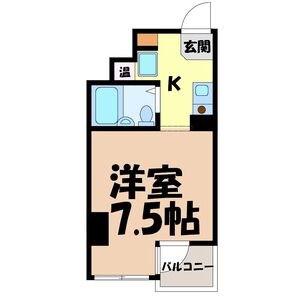 アスパイア平針(1K/7階)の間取り写真