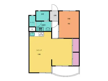 遠州鉄道 自動車学校前駅 徒歩13分 3階建 築37年(1LDK/2階)の間取り写真