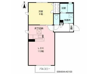 クラニッヒ(1LDK/1階)の間取り写真