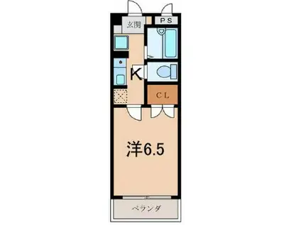 プルミエールメゾン神戸西(1K/2階)の間取り写真