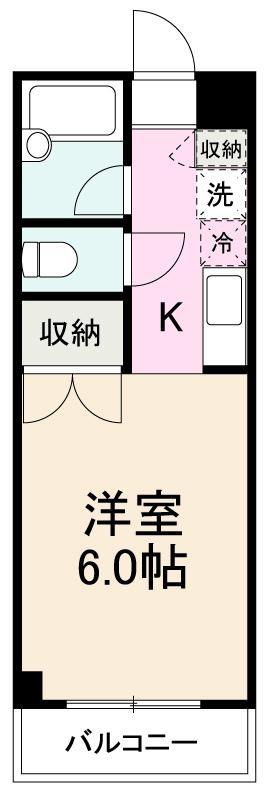 カレッジ三共 パートI(1K/3階)の間取り写真