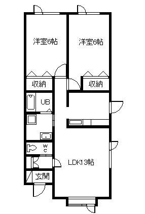 ソニア104(2LDK/2階)の間取り写真