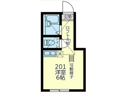 ユナイト保土ヶ谷ロスアンデス(ワンルーム/2階)の間取り写真