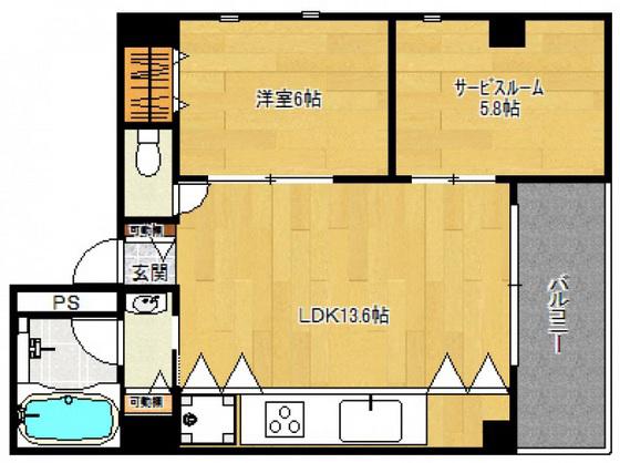87G YOSHIJIMA AVE(1SLDK/8階)の間取り写真