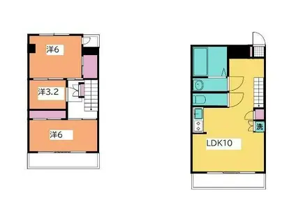 ユーロハイツ浜岡(3LDK/4階)の間取り写真