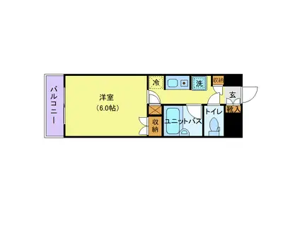 メゾン・ド・ラルジュ(1K/3階)の間取り写真