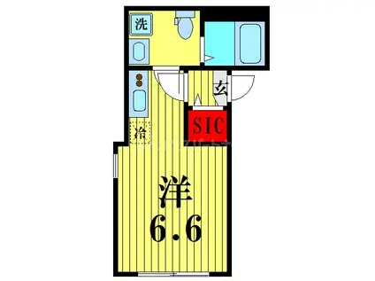 ポルージュ小岩(ワンルーム/2階)の間取り写真