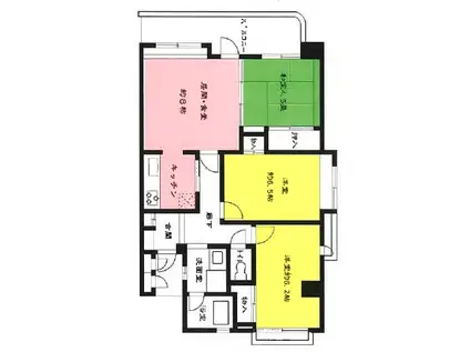 反高橋アーバンリズ(3LDK/2階)の間取り写真