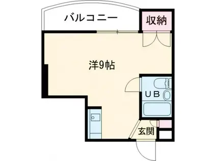 ベルハイム畷(ワンルーム/4階)の間取り写真