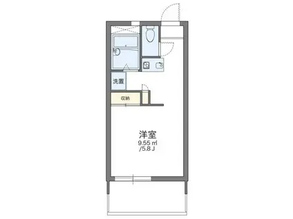 レオパレスリバティ(1K/2階)の間取り写真