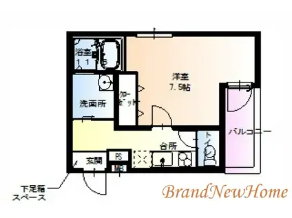 フジパレス堺南長尾VII番館(1K/1階)の間取り写真