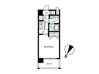 ピュアドーム博多エッセンシア(1K/3階)の間取り写真