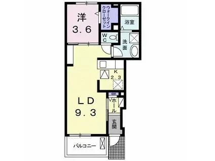 フィオリーレVIII(1LDK/1階)の間取り写真