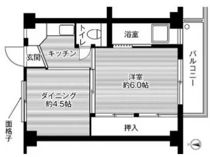 VH沢野本(1DK/2階)の間取り写真