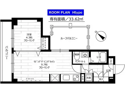 ステージファースト田園調布アジールコート(1LDK/3階)の間取り写真