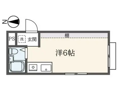 清水が丘ヒルズ(ワンルーム/3階)の間取り写真