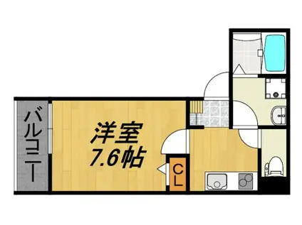 LECOCON一宮VII(1K/2階)の間取り写真