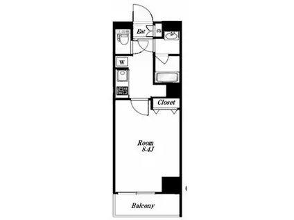 シーベック押上(1K/4階)の間取り写真