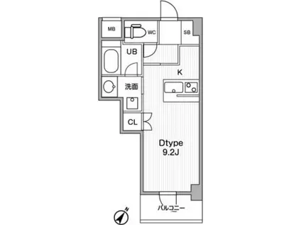 JMFレジデンス町田(ワンルーム/7階)の間取り写真